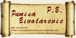 Puniša Bivolarević vizit kartica